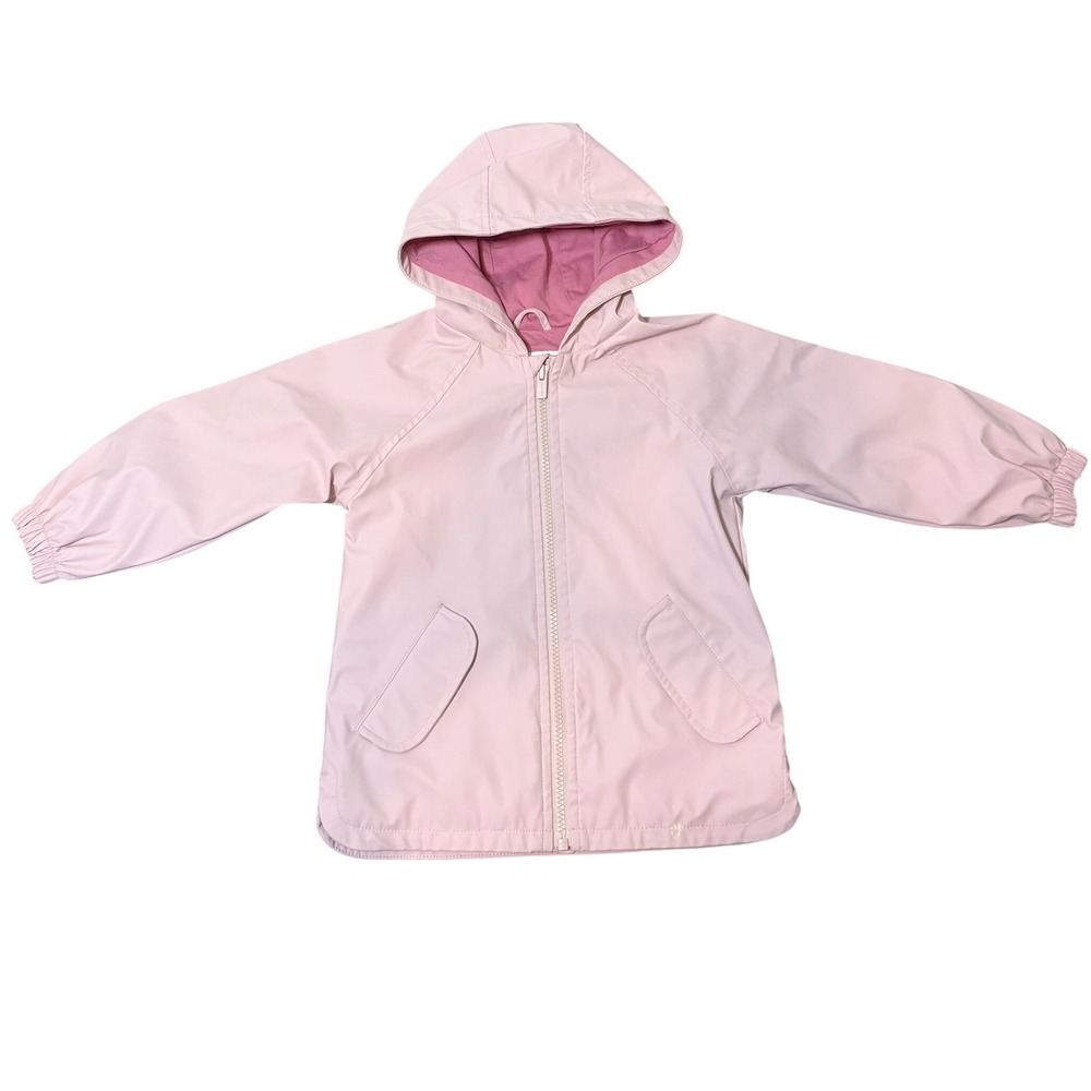 Old Navy Kids Pink Water-Resistant Hooded Rain Jacket Windbreaker 3T
